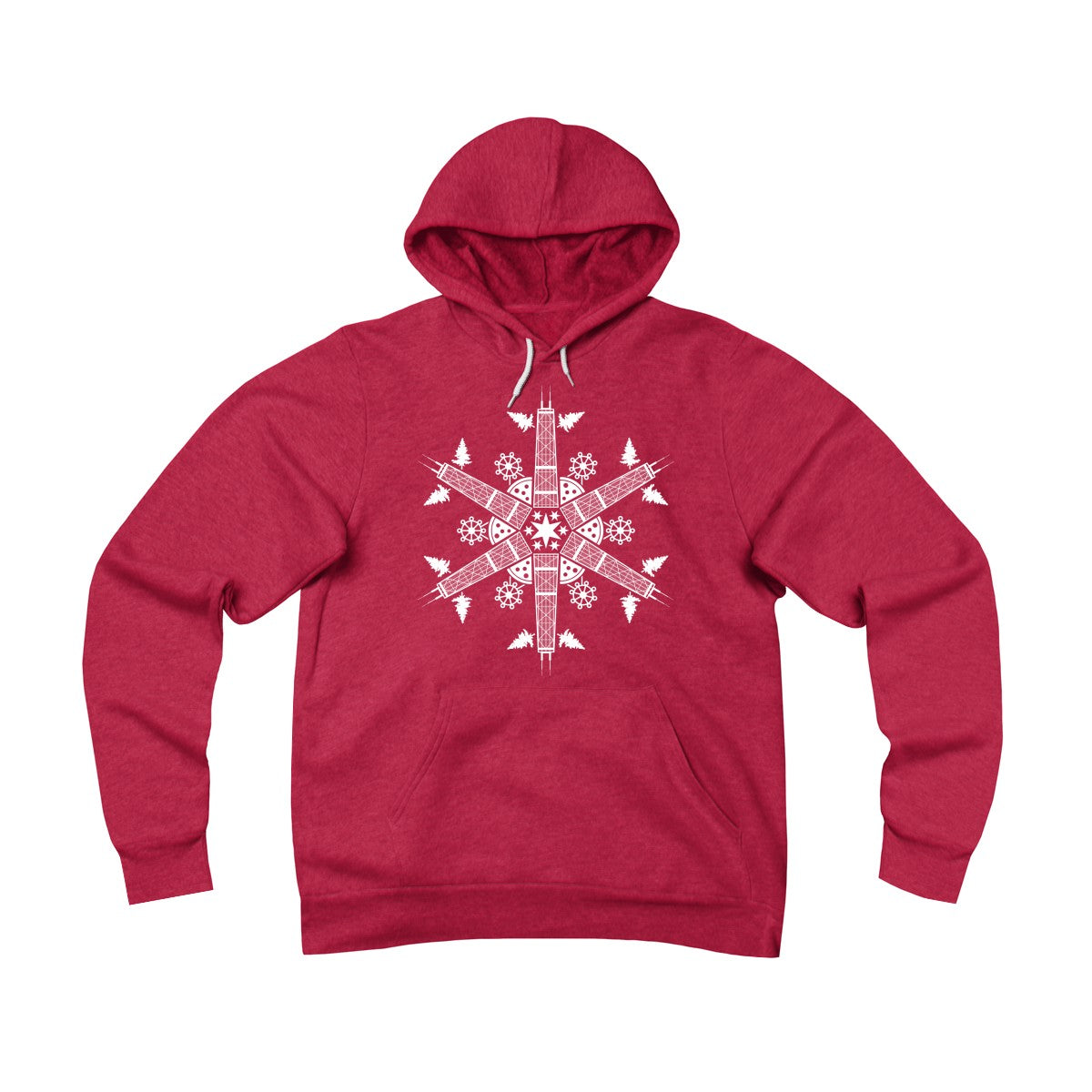 Red discount snowflake hoodie